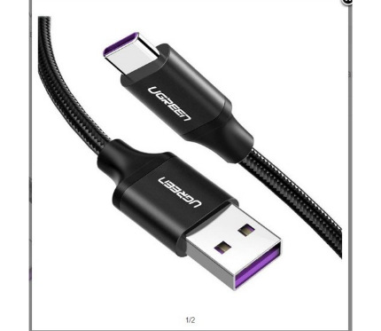 Chargers + Cables UGREEN 50995 fast 6A_ 40W USB to Type_C Charging Cable 2M Black